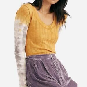 Free People Big Sur Tie Dye Long Sleeve T-Shirt XS